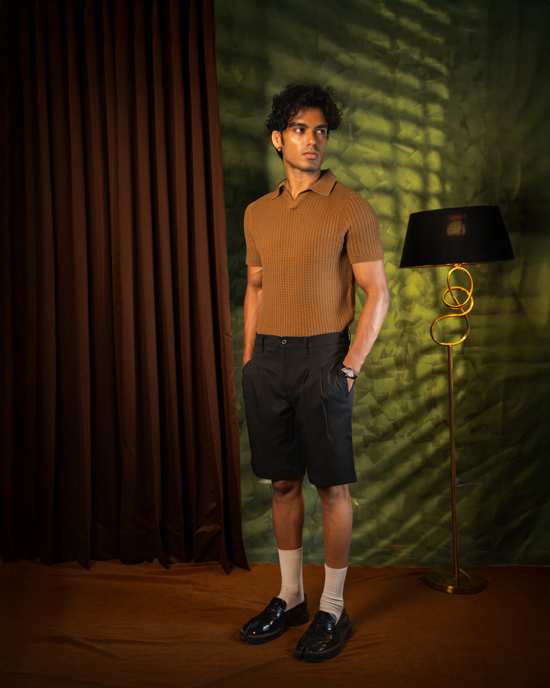 Pleated Summer Shorts in Black - Image 4
