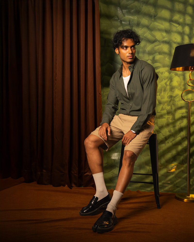 Pleated Summer Shorts in Cream - Image 6