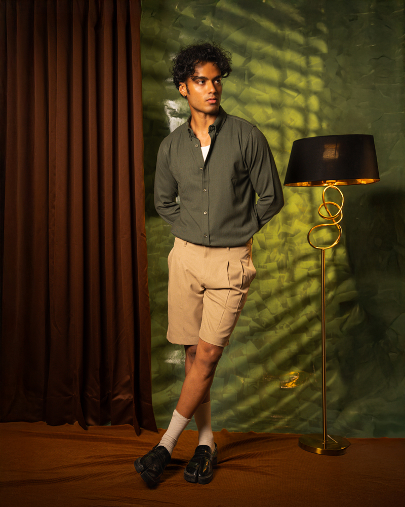 Pleated Summer Shorts in Cream - Image 8