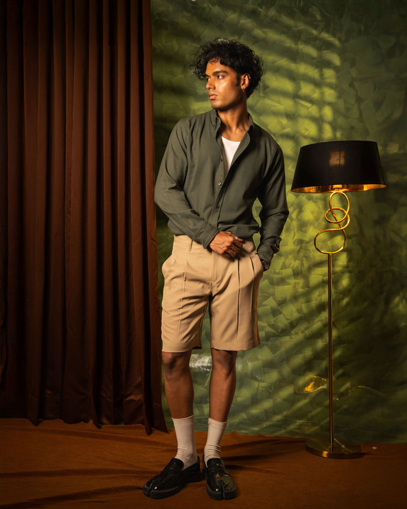 Pleated Summer Shorts in Cream - Image 10