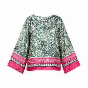 Printed Ethnic Top in Green