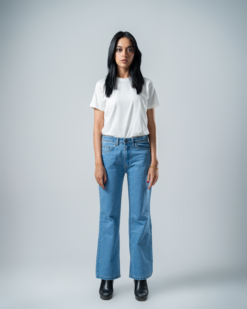 Unisex Bootcut Jeans in Blue - Image 4