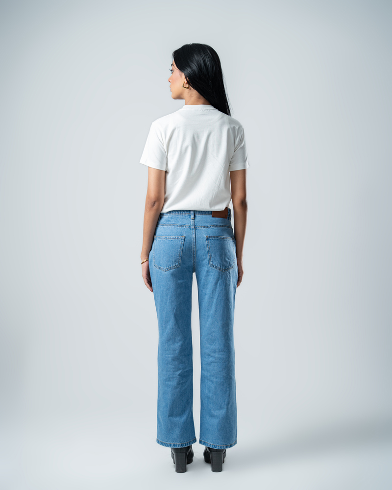 Unisex Bootcut Jeans in Blue - Image 8