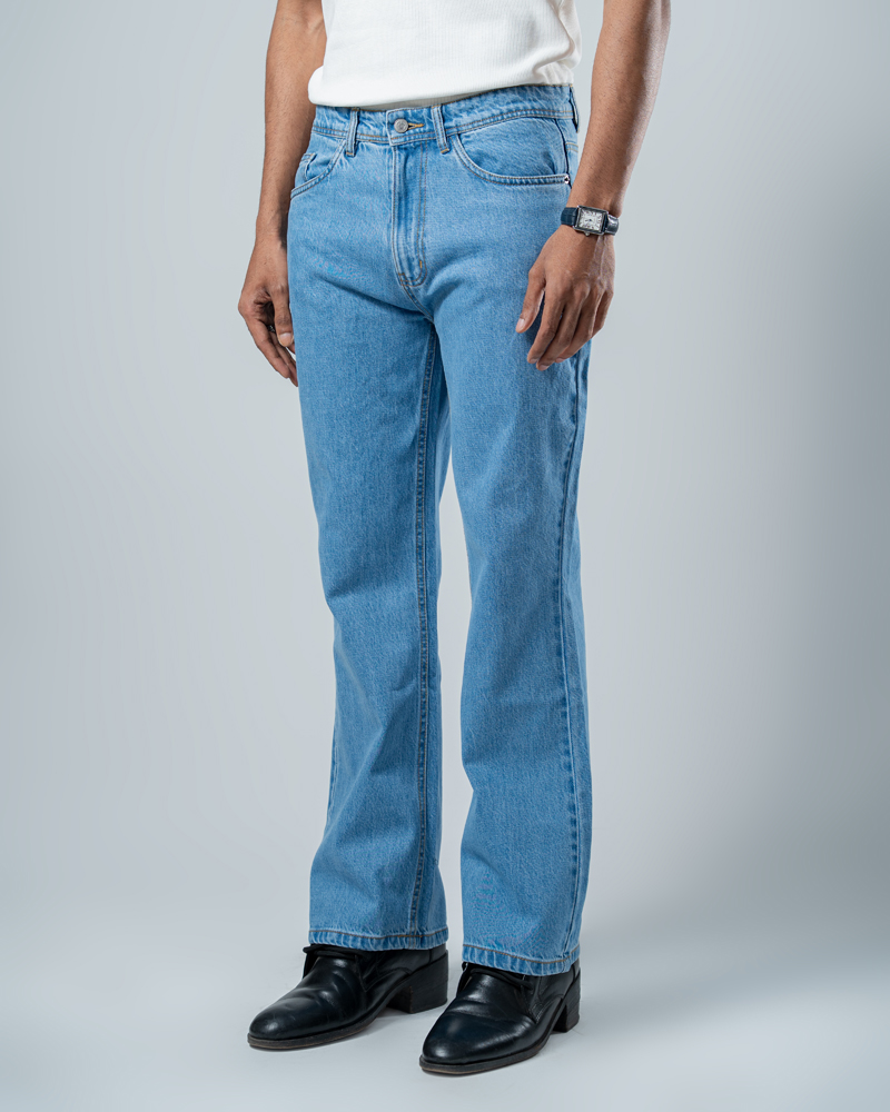 Unisex Bootcut Jeans in Blue - Image 13