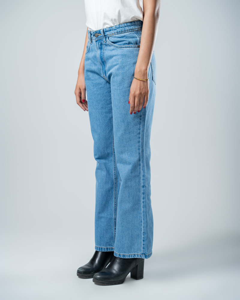 Unisex Bootcut Jeans in Blue - Image 14
