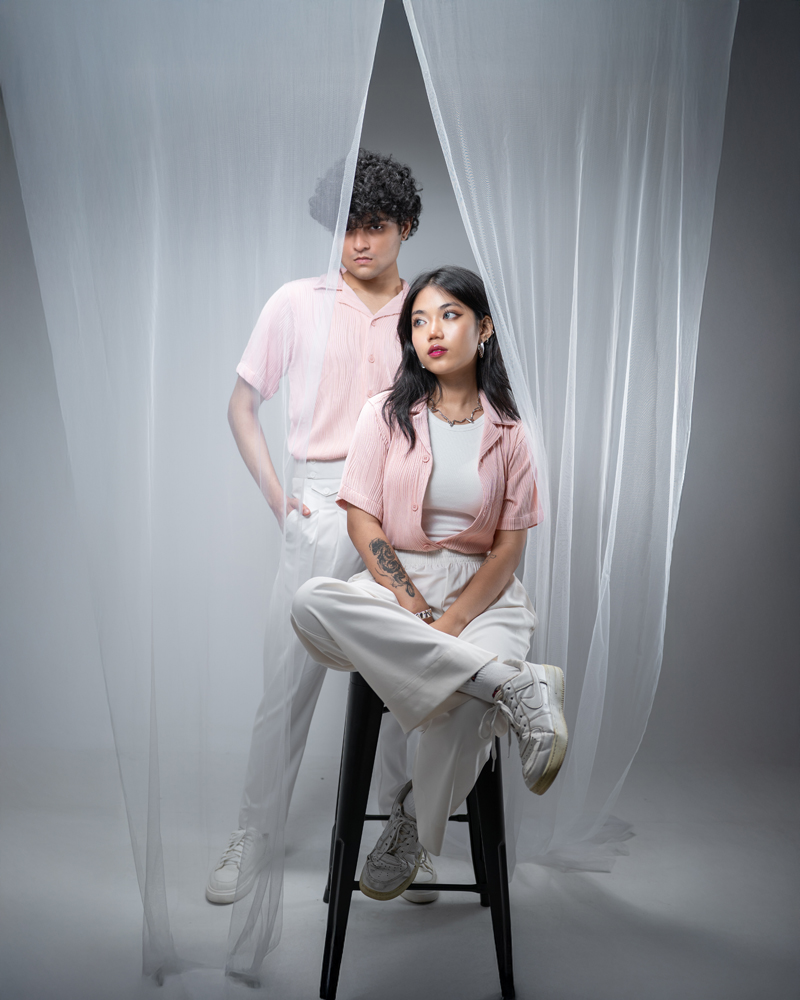 Wavy Patterned Cuban Shirt in Baby Pink - Image 6