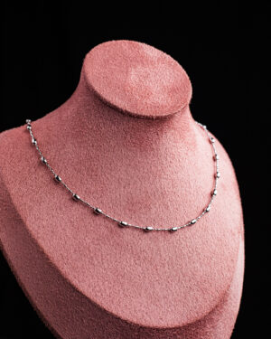 Women's Dainty Necklace with Metal Beads