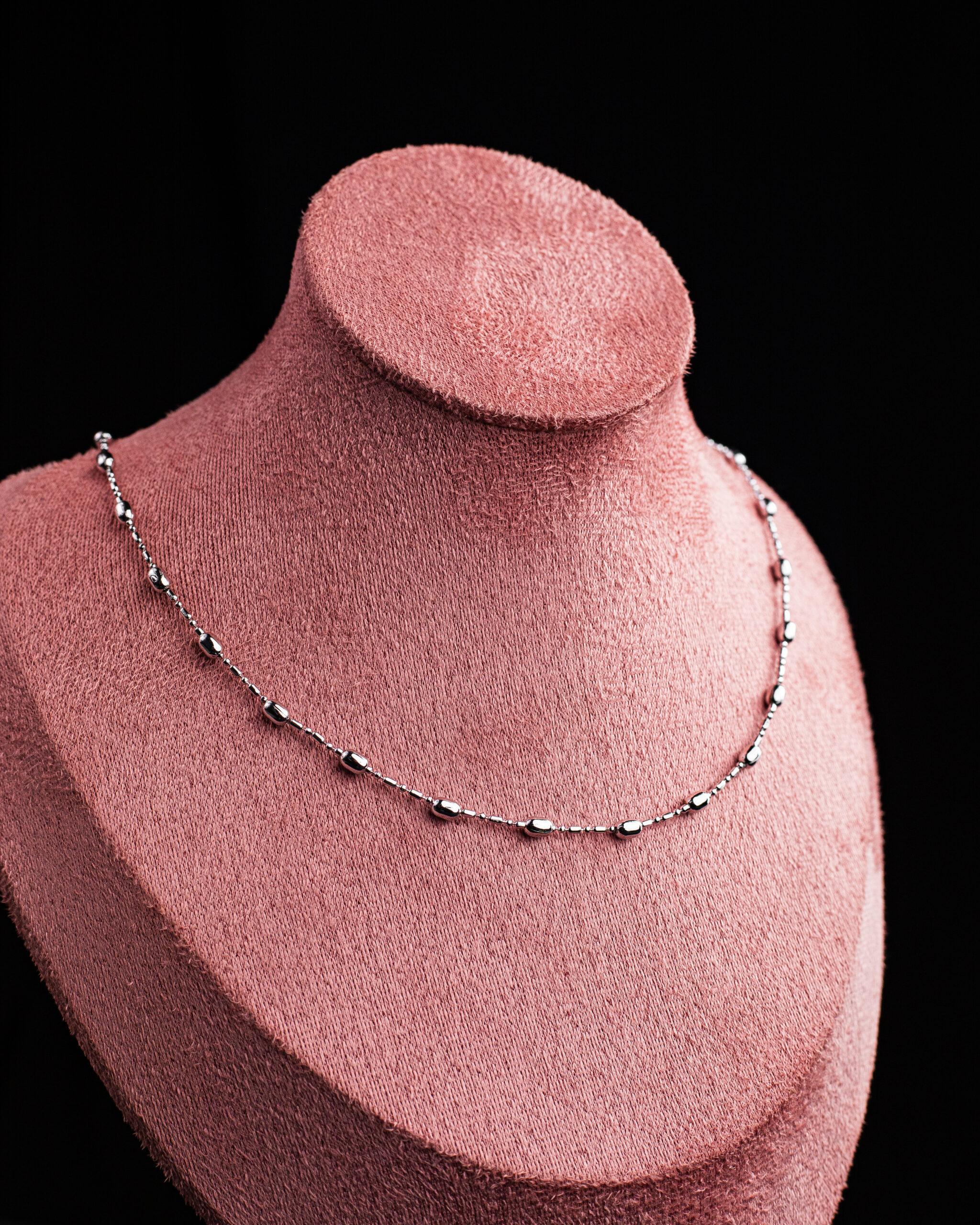 Women's Dainty Necklace with Metal Beads
