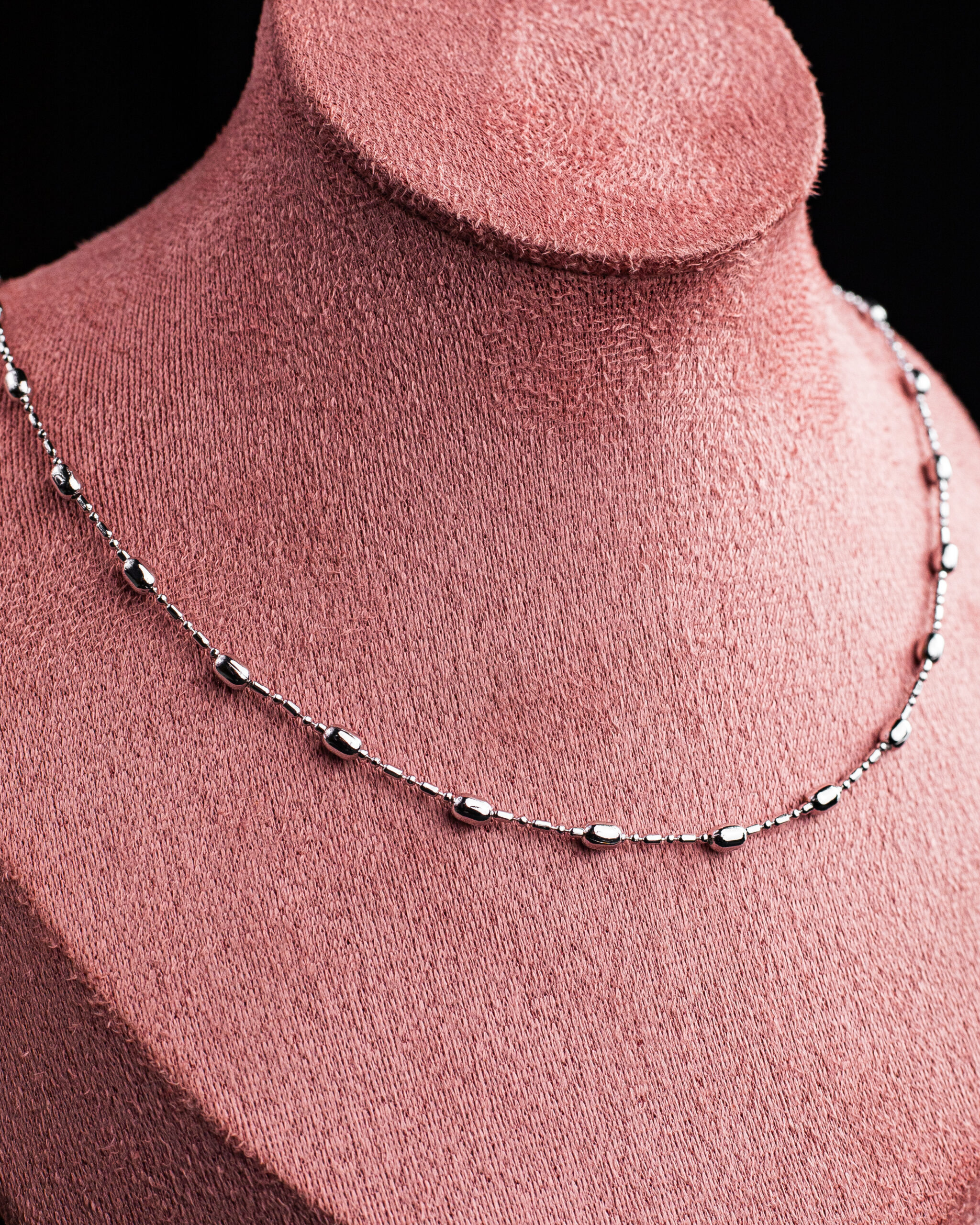 Women's Dainty Necklace with Metal Beads - Image 2