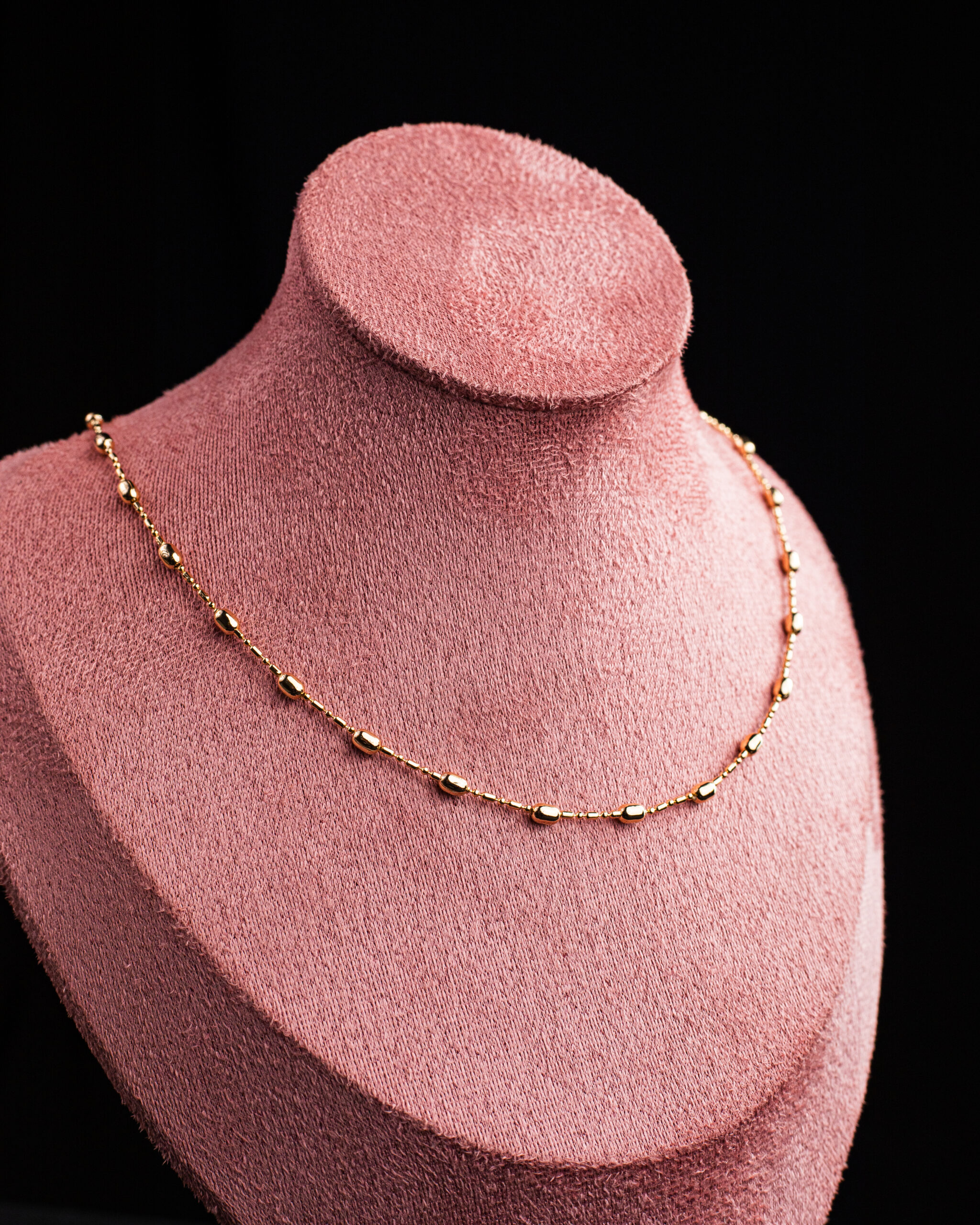 Women's Dainty Necklace with Metal Beads - Image 3