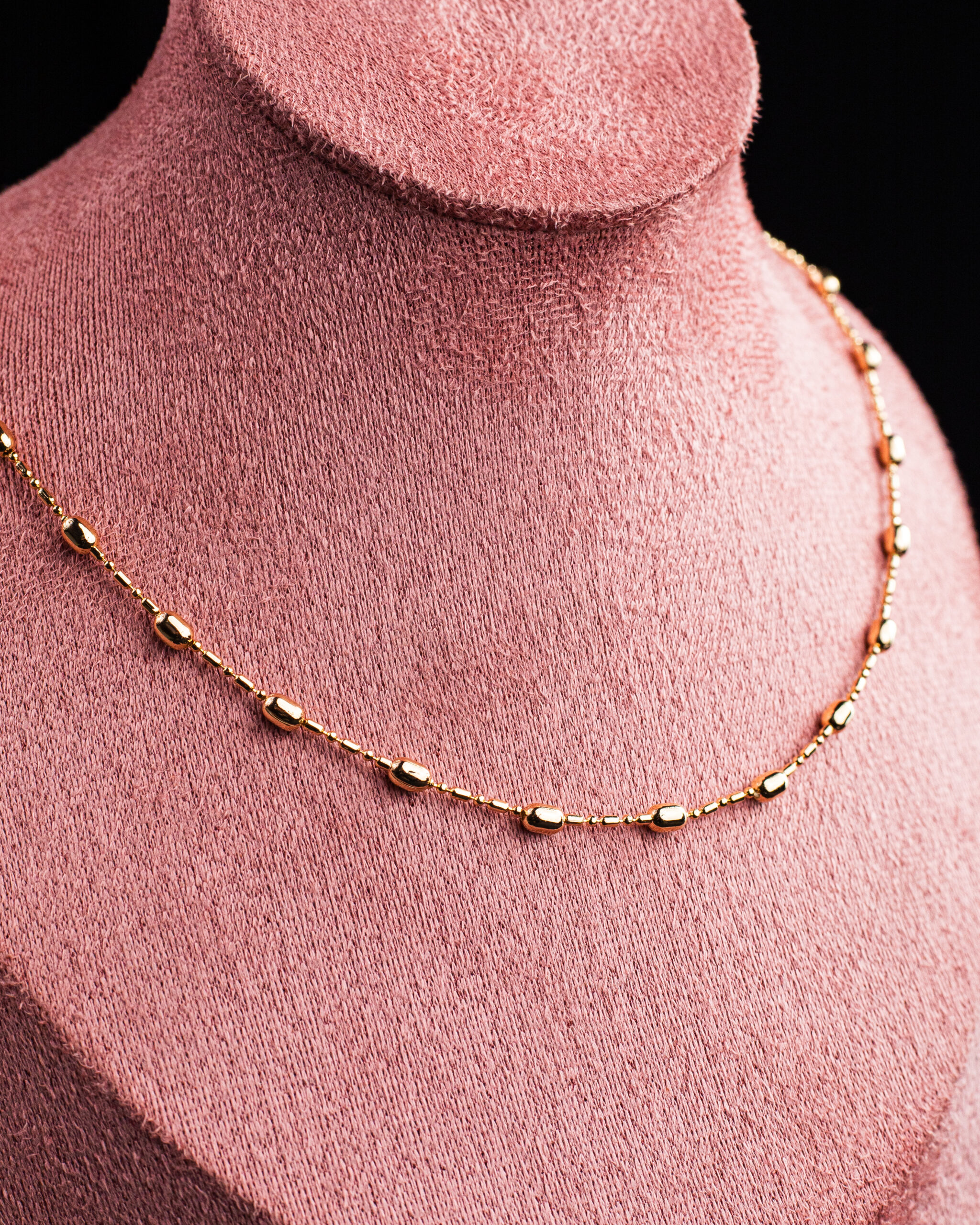 Women's Dainty Necklace with Metal Beads - Image 4