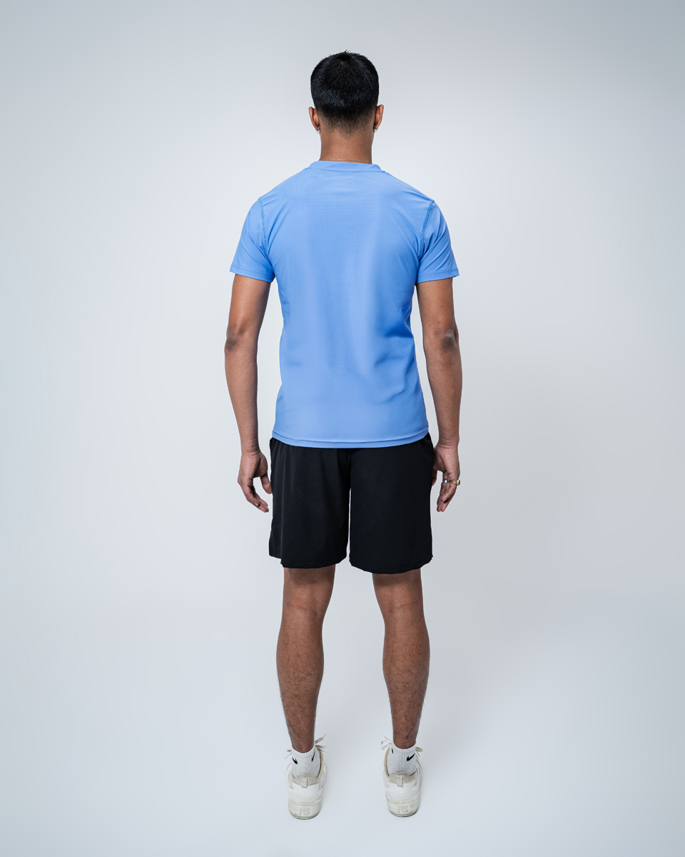 Chase Running T-shirt in Cornflower Blue - Image 4