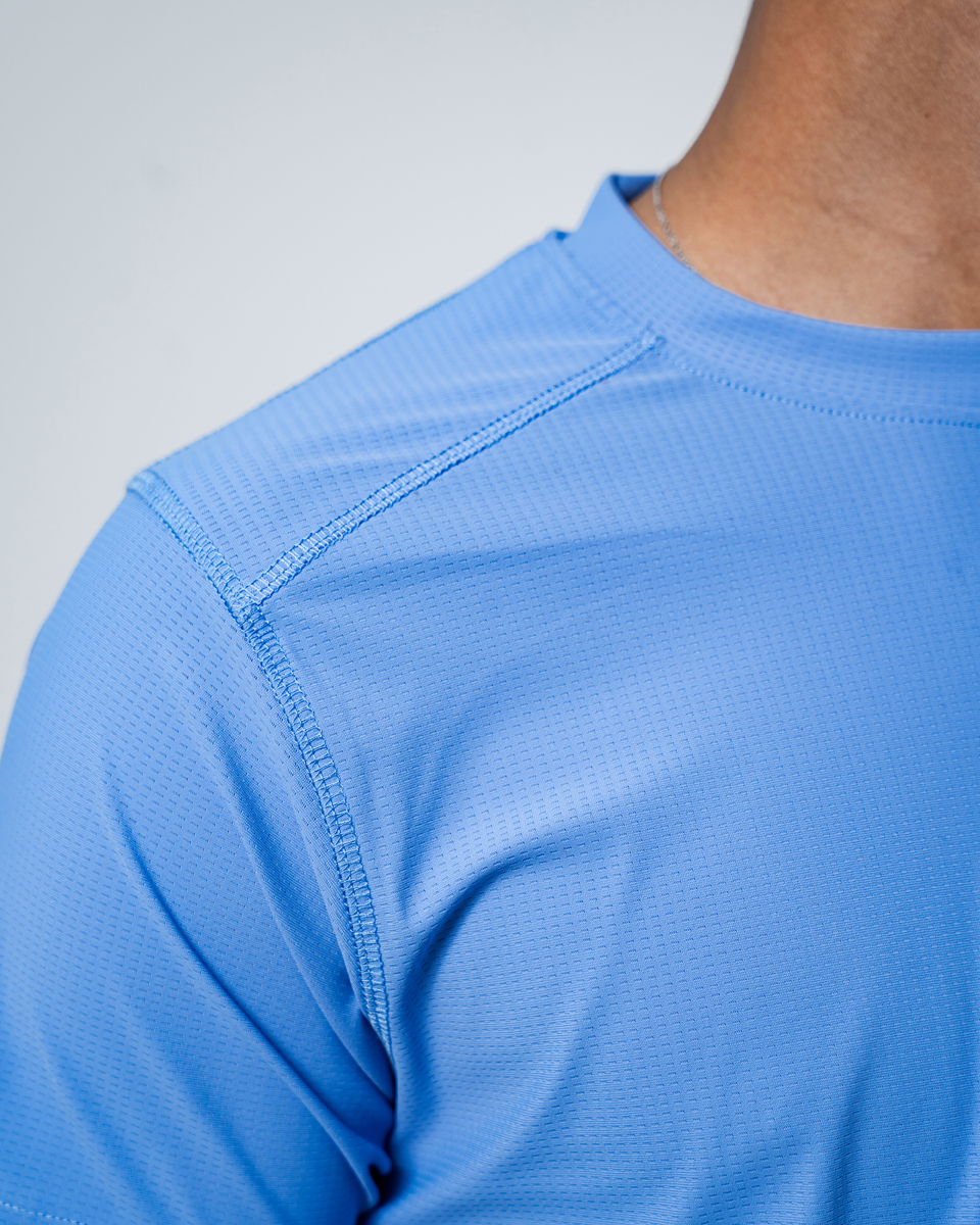 Chase Running T-shirt in Cornflower Blue - Image 6
