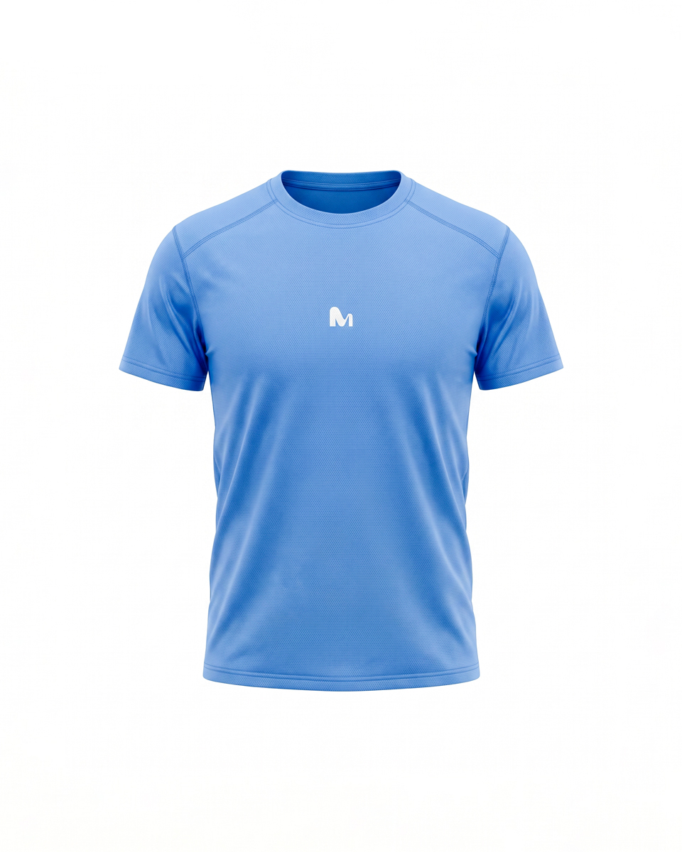 Chase Running T-shirt in Cornflower Blue